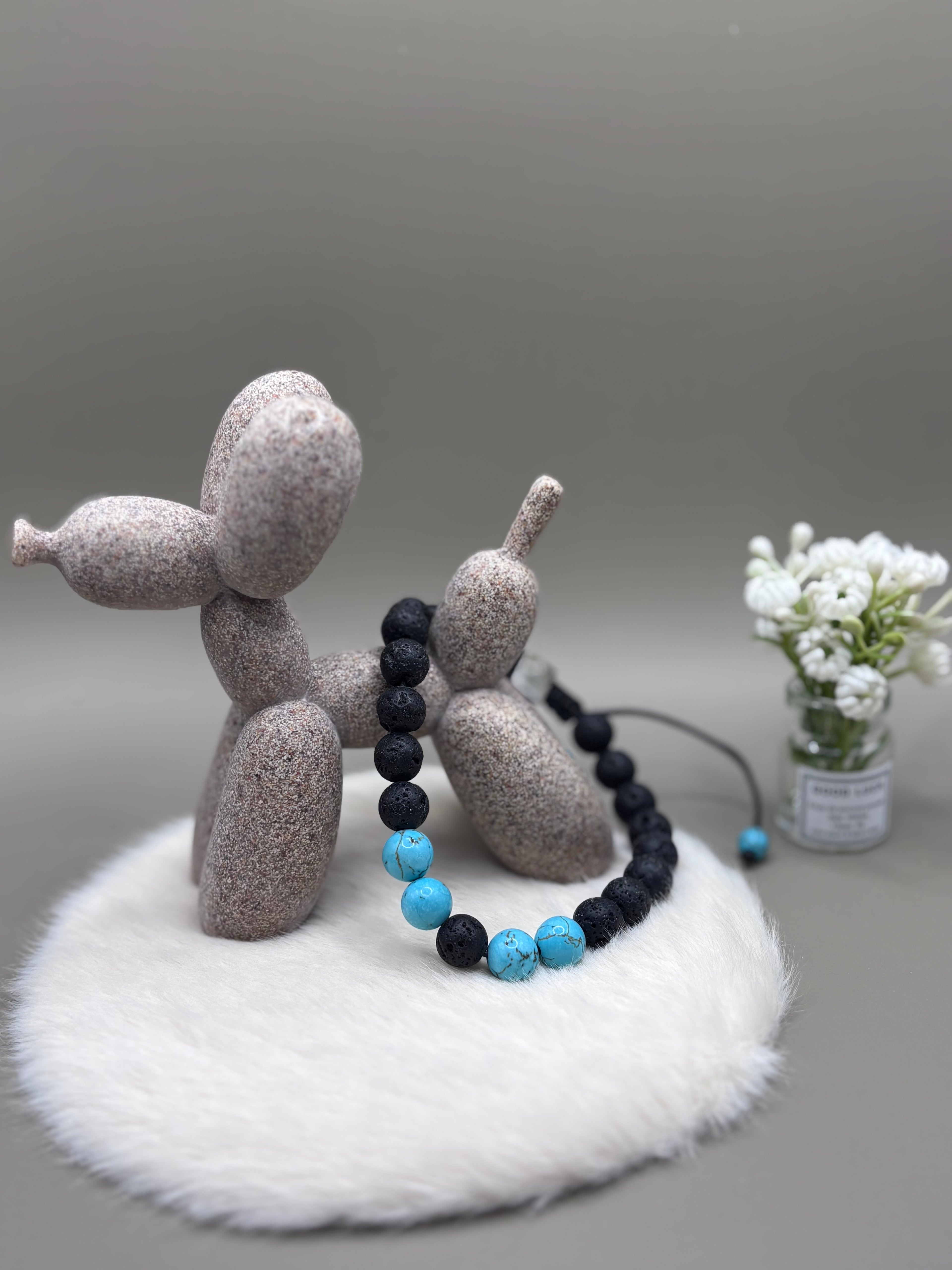 Blue Beads Collection - Turkoois met zwart