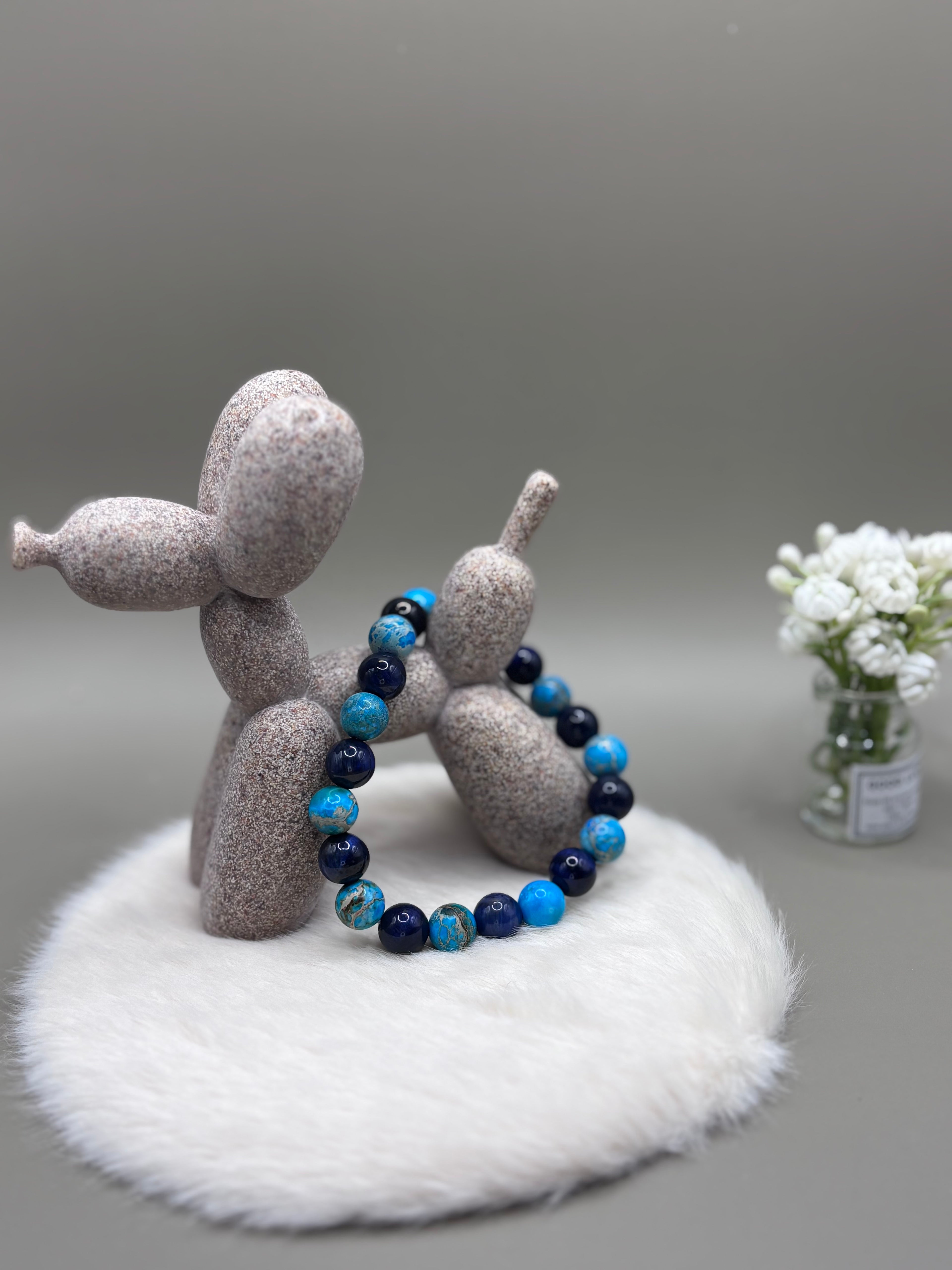 Blue Beads Collection - Natuursteen blauw