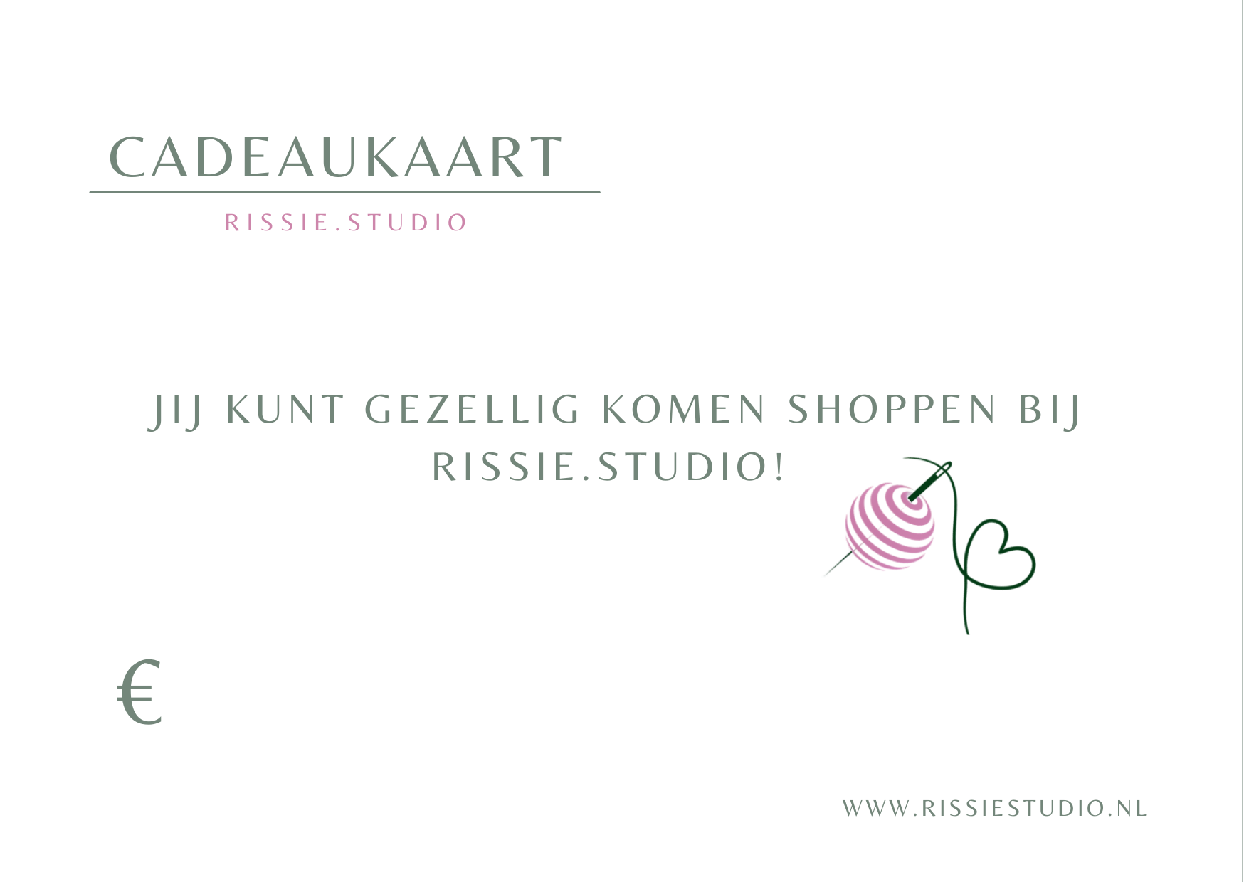 Yes! Cadeaubon Rissie.Studio