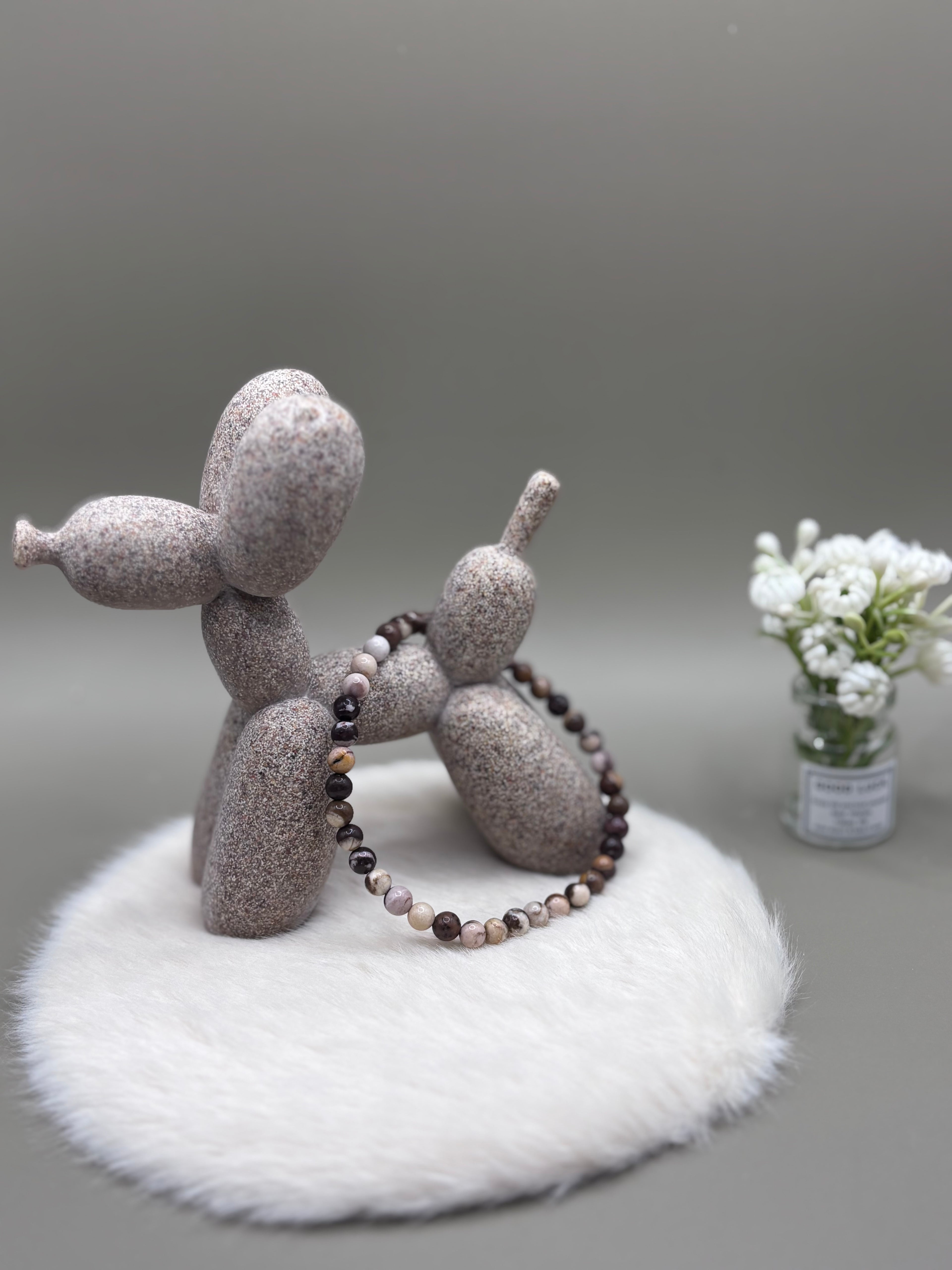 Autumn Collectie - Speelse bruin crème swirl in kleine kraal