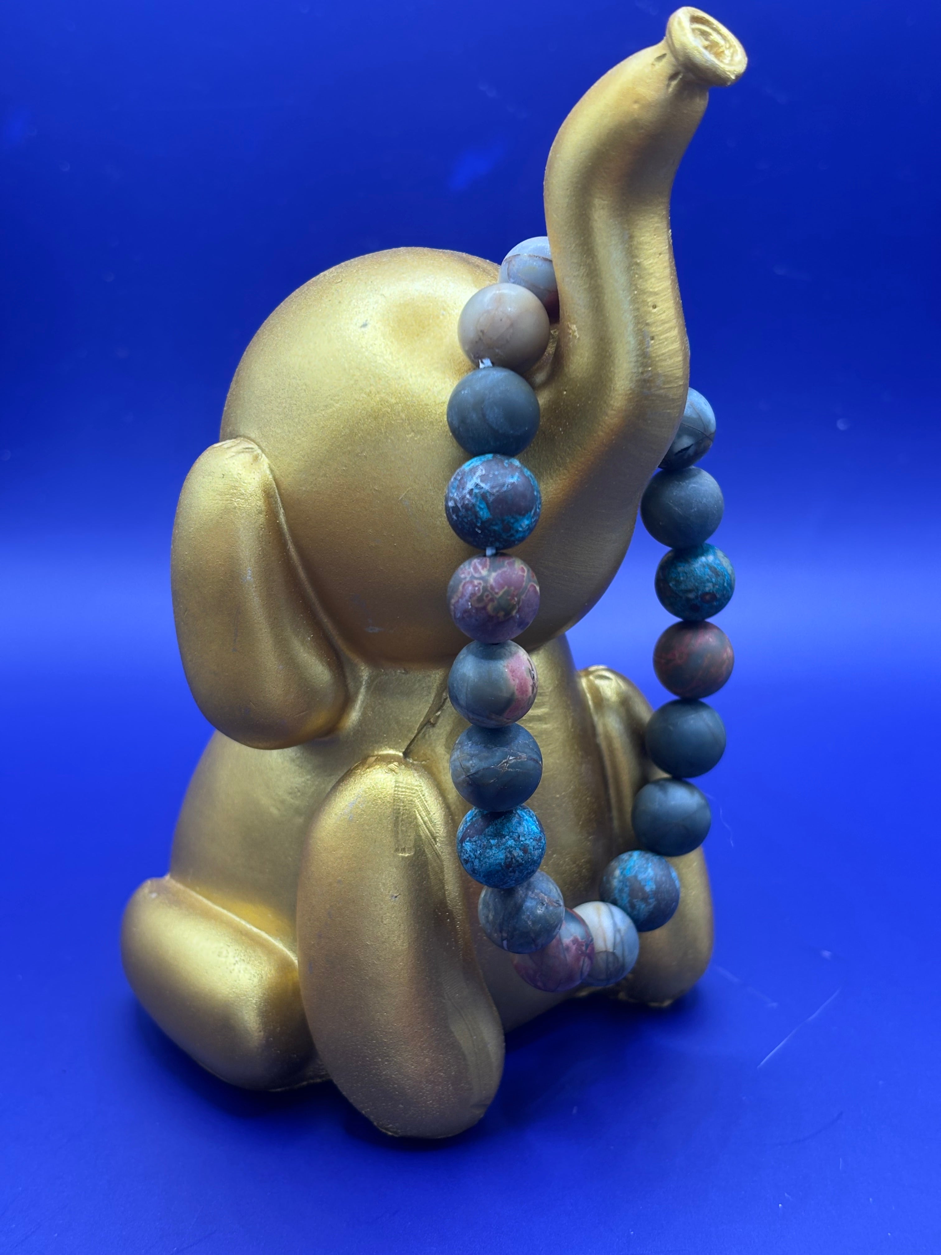 Heren armband - Matte Picasso Jaspis met Afrikaanse Jaspis